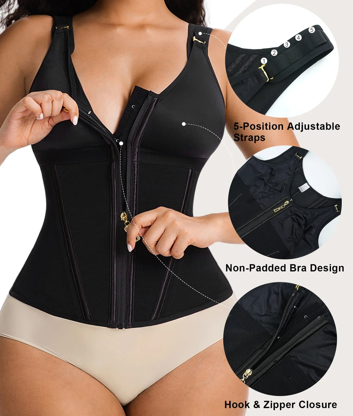 SHAPEDY V-Shape 13-Bone Waist Trainer Top