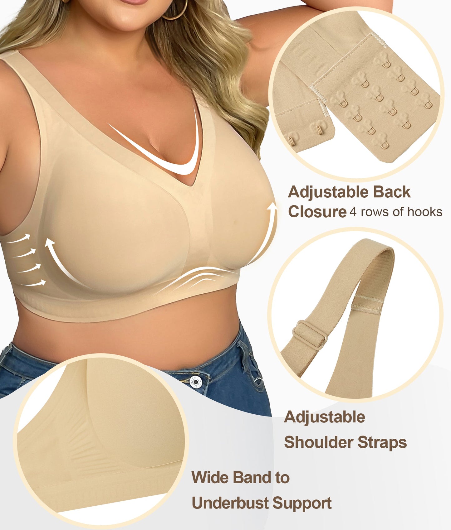 SHAPEDY Deep-V Wireless Everyday Bra