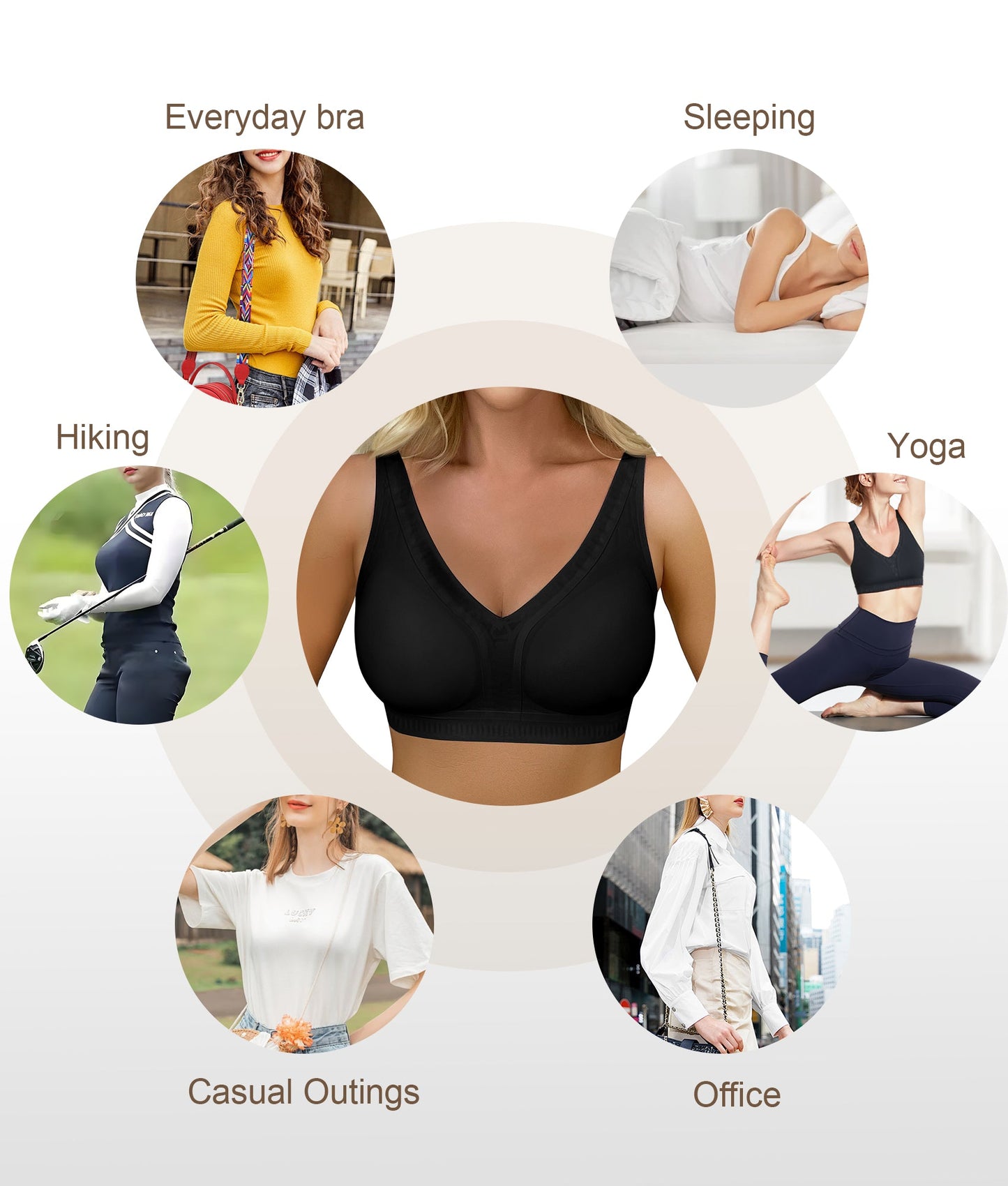 SHAPEDY Deep-V Wireless Everyday Bra