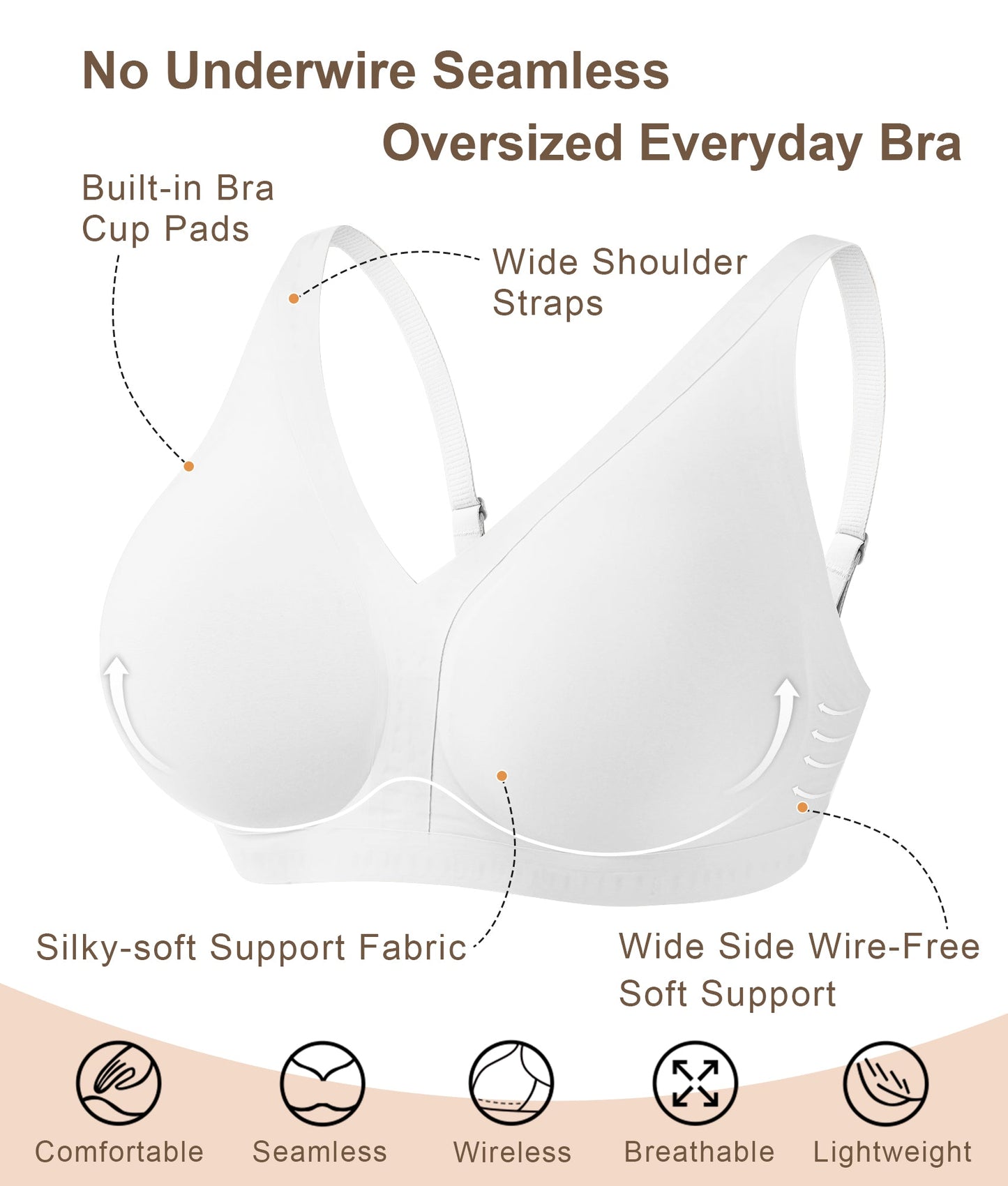 SHAPEDY Deep-V Wireless Everyday Bra